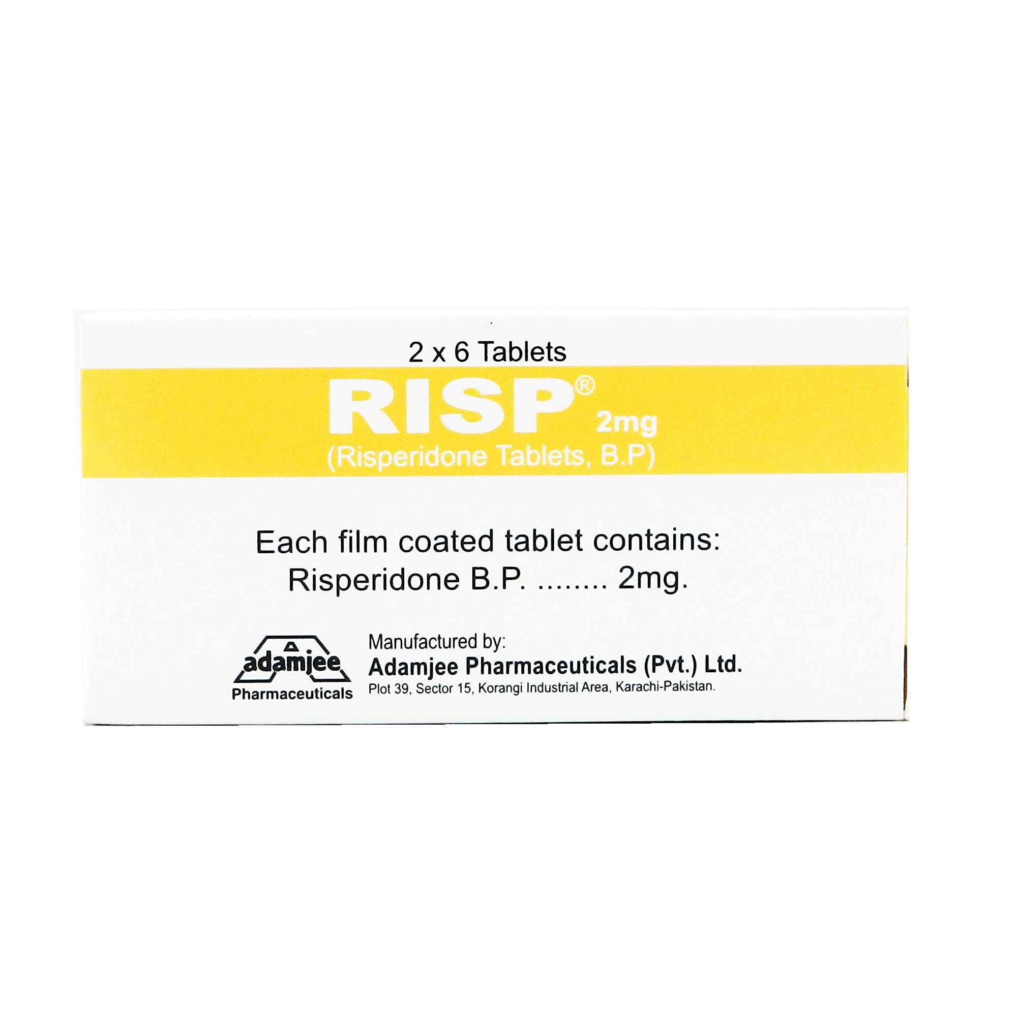 Risp tablet 2 mg 2×6’s