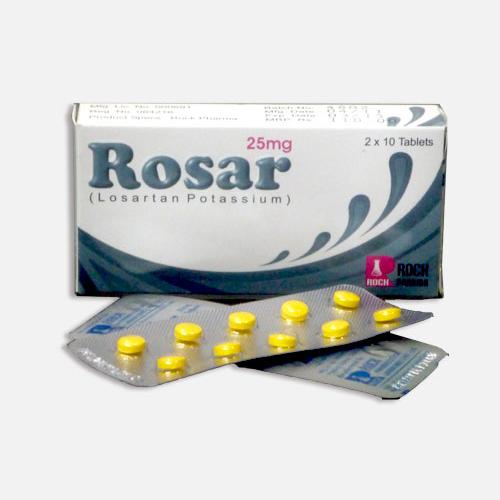 Rosar tablet 25 mg 2×10’s