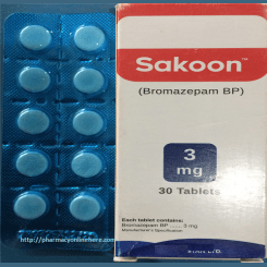 Sakoon tablet 3 mg 30’s(Bromazepam)