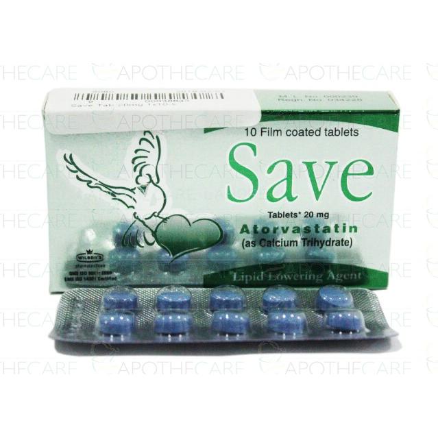 Save tablet 20 mg 10’s