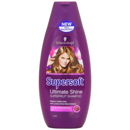 Schwarzkopf Supersoft Ultimate Shine Super Fruit Shampoo 400Ml