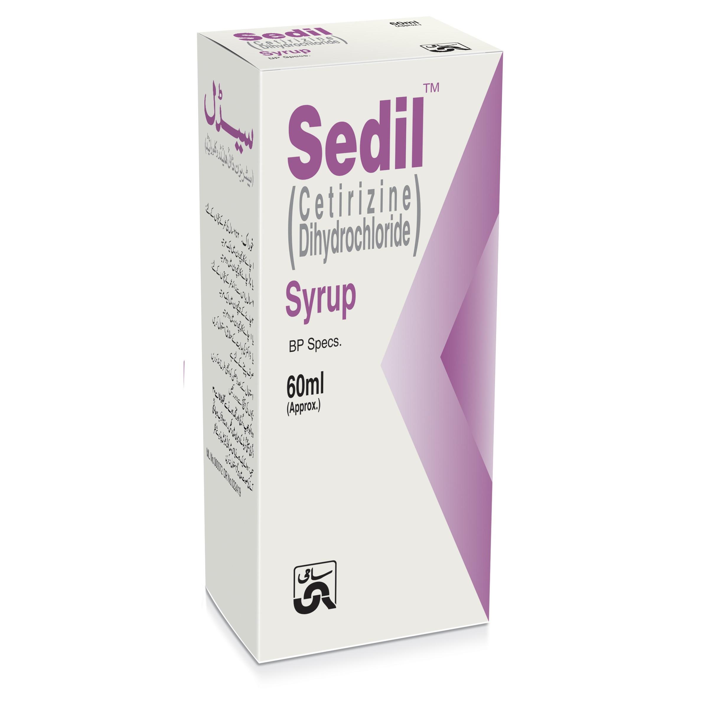 Sedil syrup 1 mg/mL 60 mL