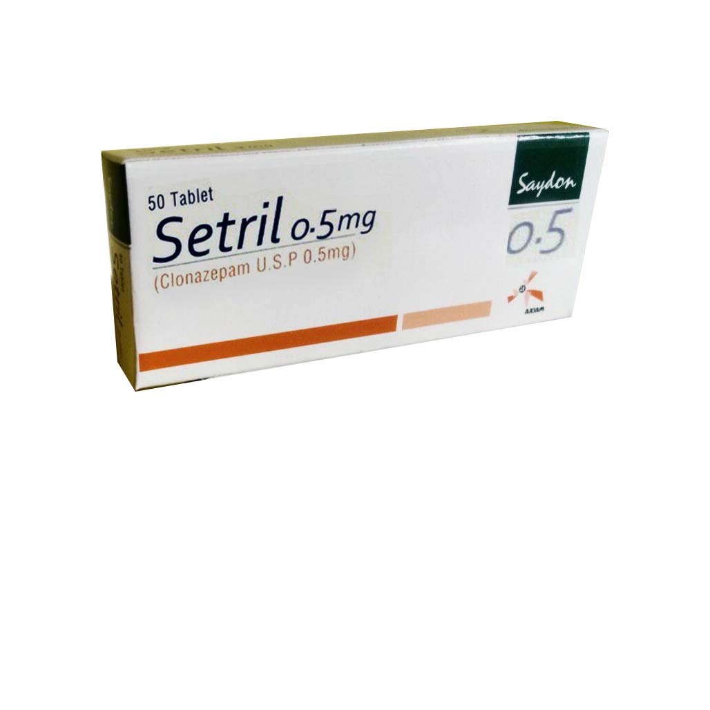Setril tablet 0.5 mg 5×10’s(Clonazepam)