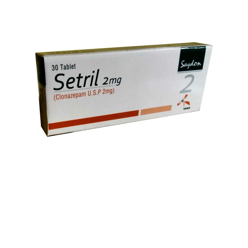 Setril tablet 2 mg 3×10’s (Clonazepam)