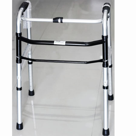 Silver and black walker wide width