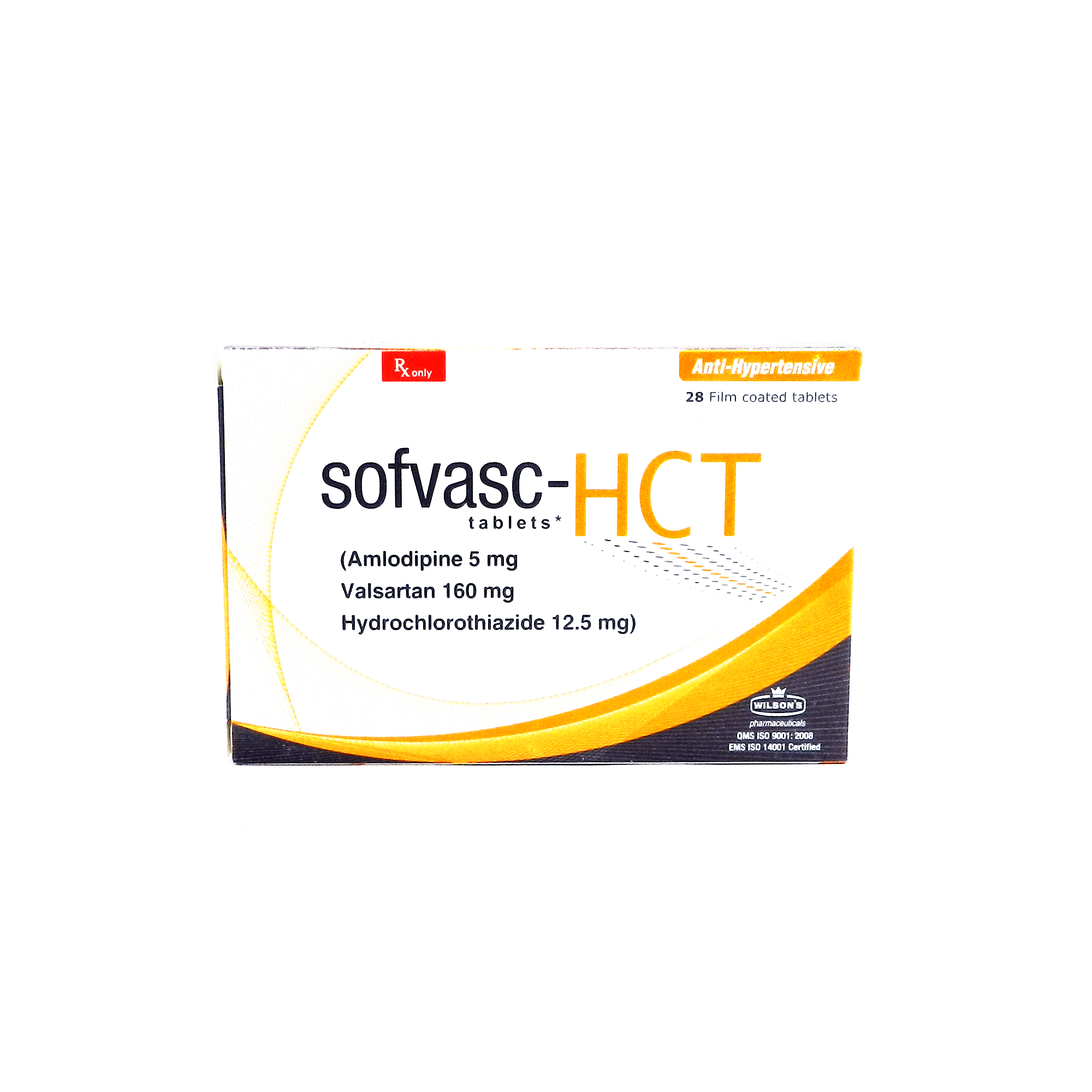 Sofvasc HCT tablet 5/160/12.5 mg 2×14’s