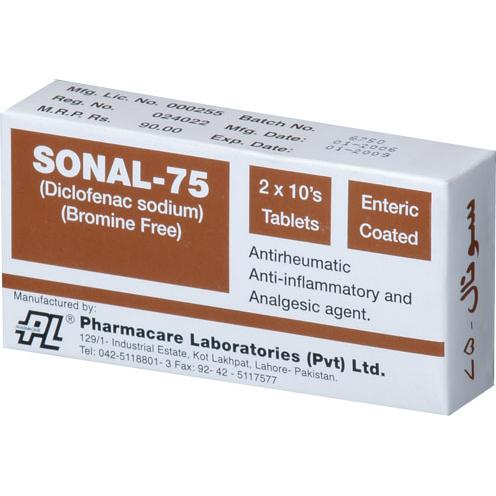 Sonal tablet 75 mg 10’s