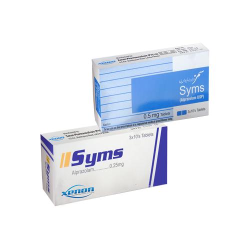 Syms tablet 0.25 mg 3×10’s(Alprazolam)