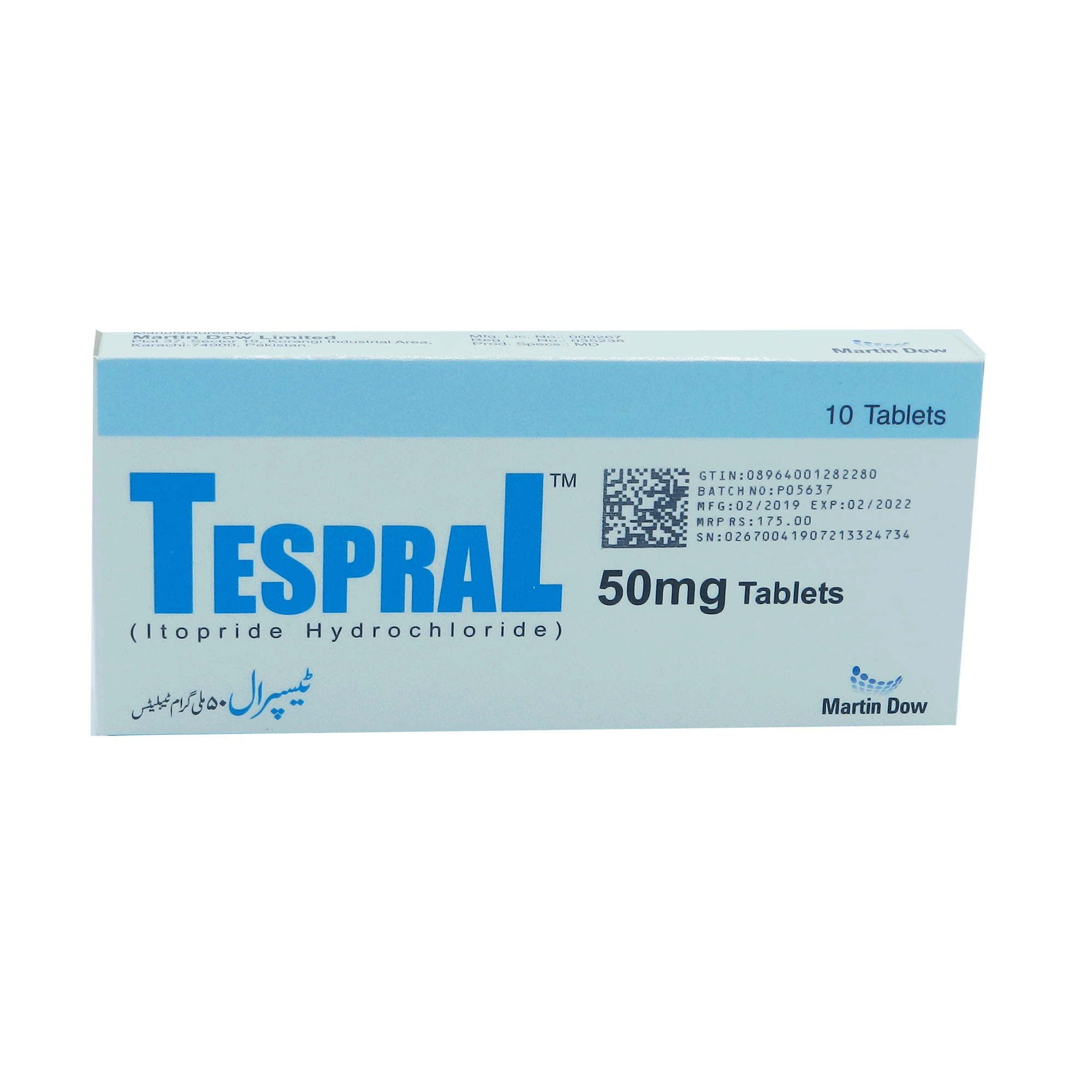 Tespral tablet 50 mg 10’s