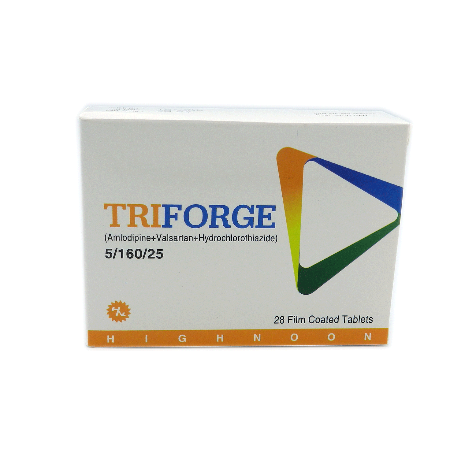 Triforge tablet 5/160/25 mg 28’s