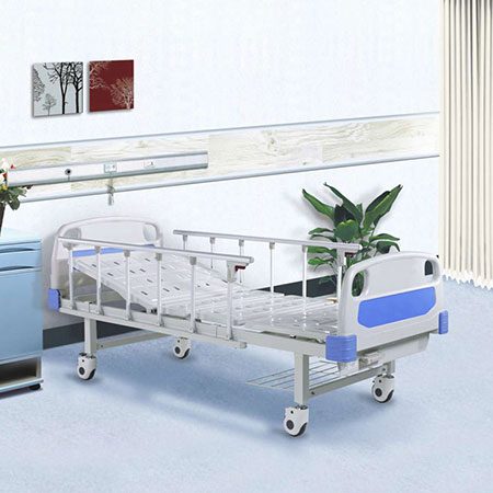 two cranks manual medical care bed with central locking cestors
