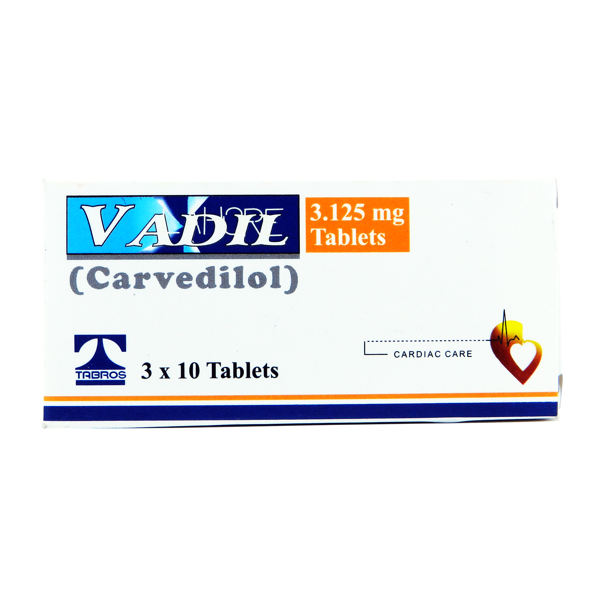 Vadil tablet 3.125 mg 3×10’s