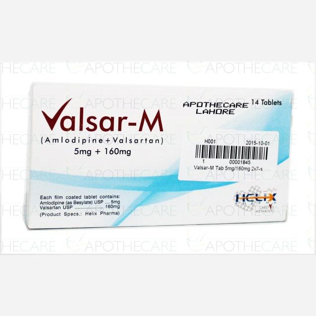 Valsar M tablet 5/160 mg 2×7’s