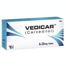 Vedicar tablet 6.25 mg 3×10’s