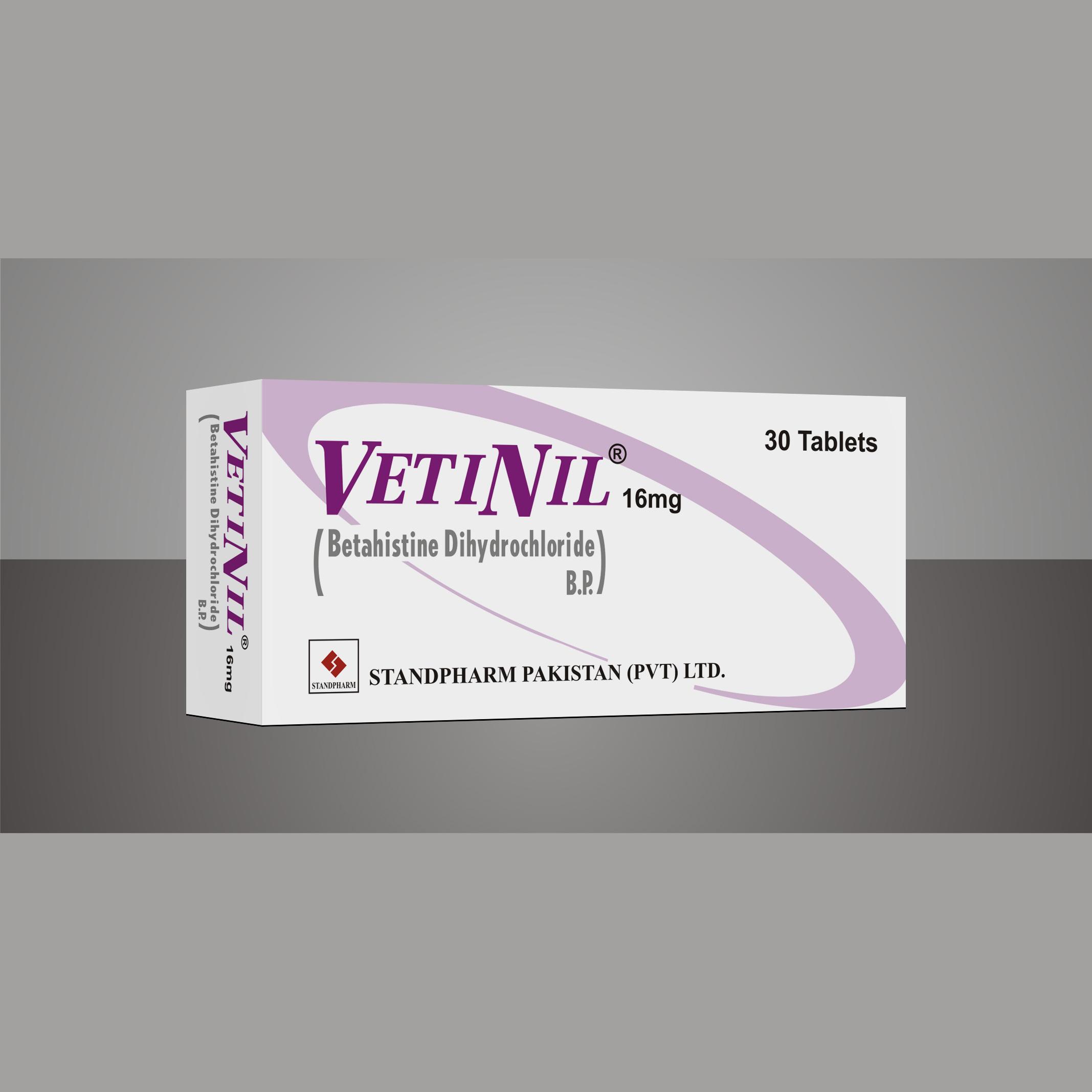 Vetinil tablet 16 mg 30’s