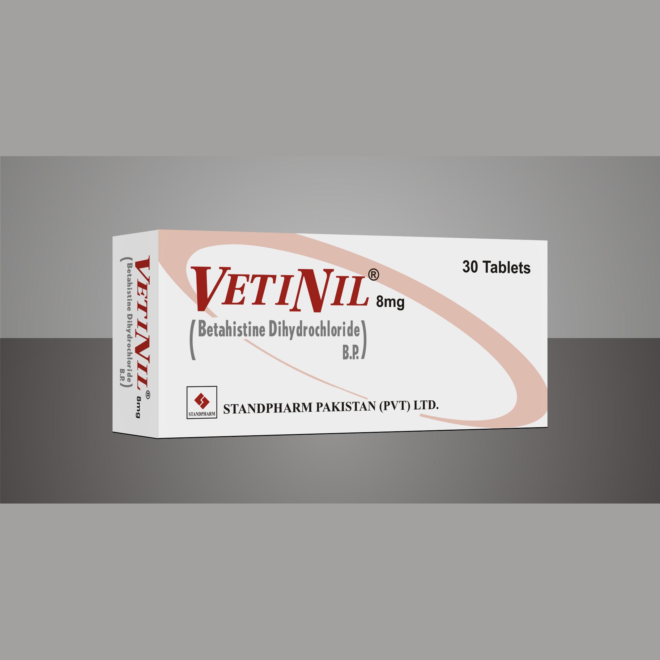 Vetinil tablet 8 mg 30’s