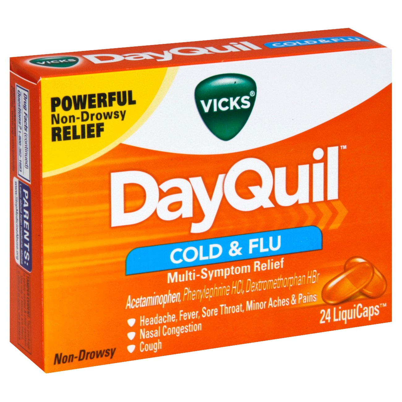 Vicks Dayquil Cold & Flu 24 Capsules ^