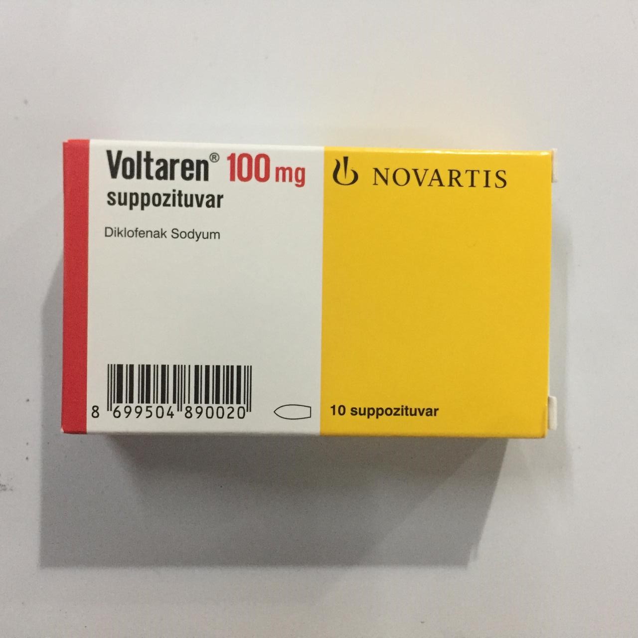 Voltral / Voltaren 100mg Suppository Imported pack of 10 suppositories – Diclofenac Sodium 100mg