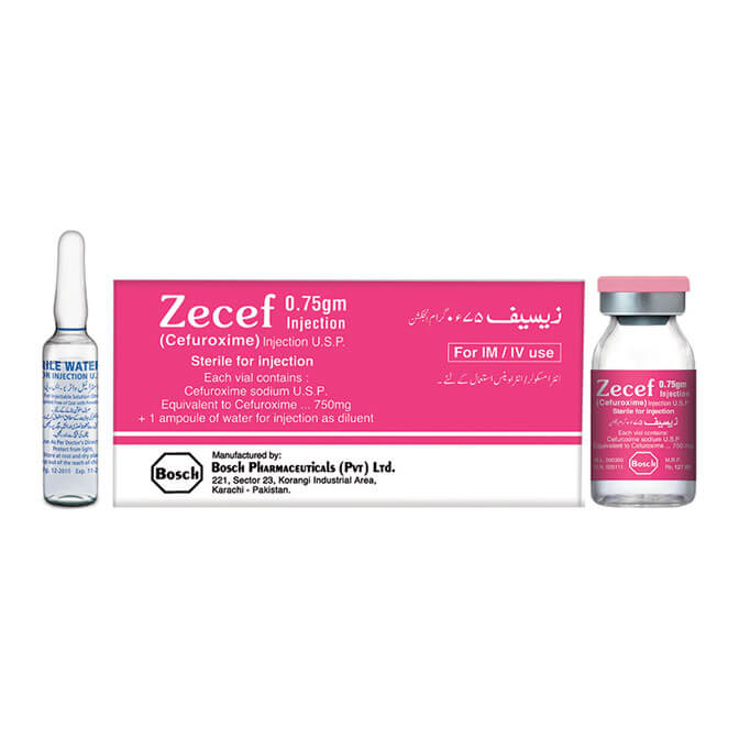 ZECEF 750mg Injection Vial