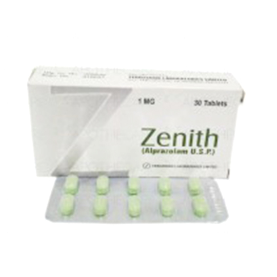 Zenith tablet 1 mg 3×10’s(Alprazolam)