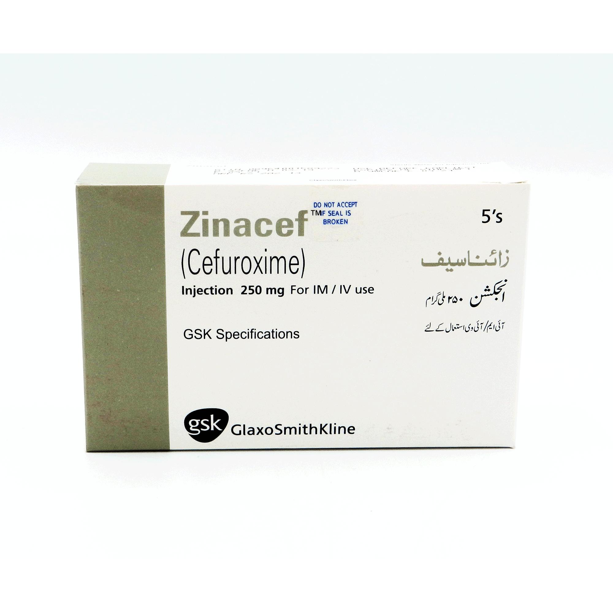 ZINACEF 250mg Injection 5s