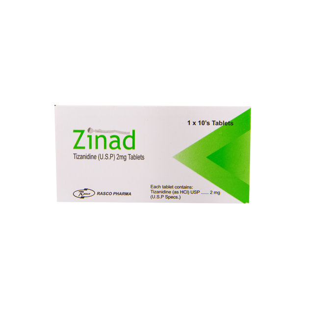 Zinad tablet 2 mg 10’s