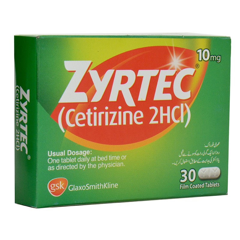 Zyrtec tablet 10 mg 30’s